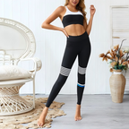 Black White Blue Stripe  2 Piece Set