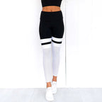 Classic Black And White Striped Leggings