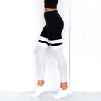 Classic Black And White Striped Leggings