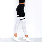 Classic Black And White Striped Leggings