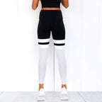 Classic Black And White Striped Leggings