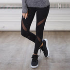 Diagonal Mesh Yoga Leggings