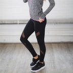 Diagonal Mesh Yoga Leggings