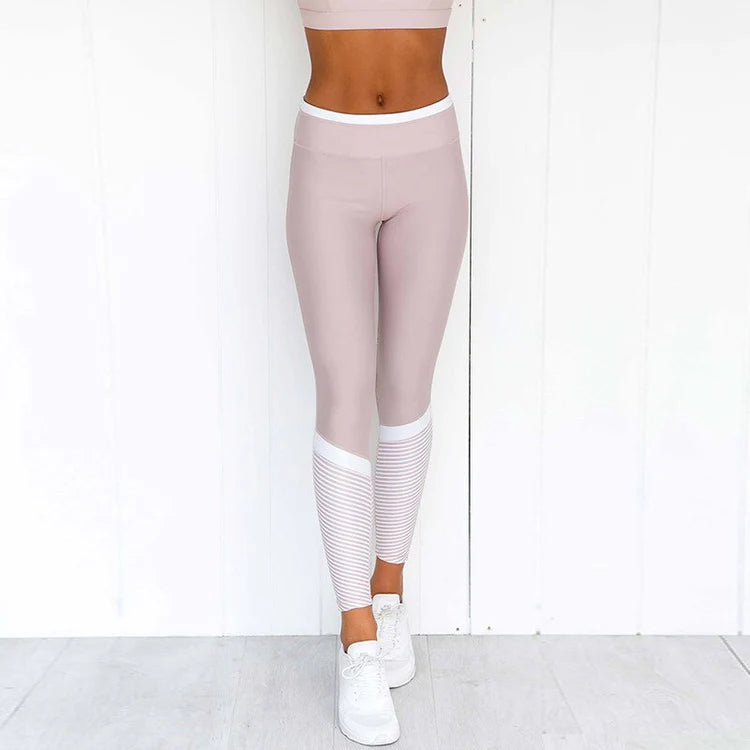 Dusty Pink Side Panel Workout Pants