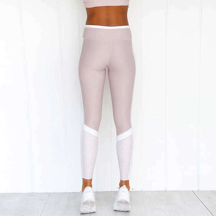 Dusty Pink Side Panel Workout Pants